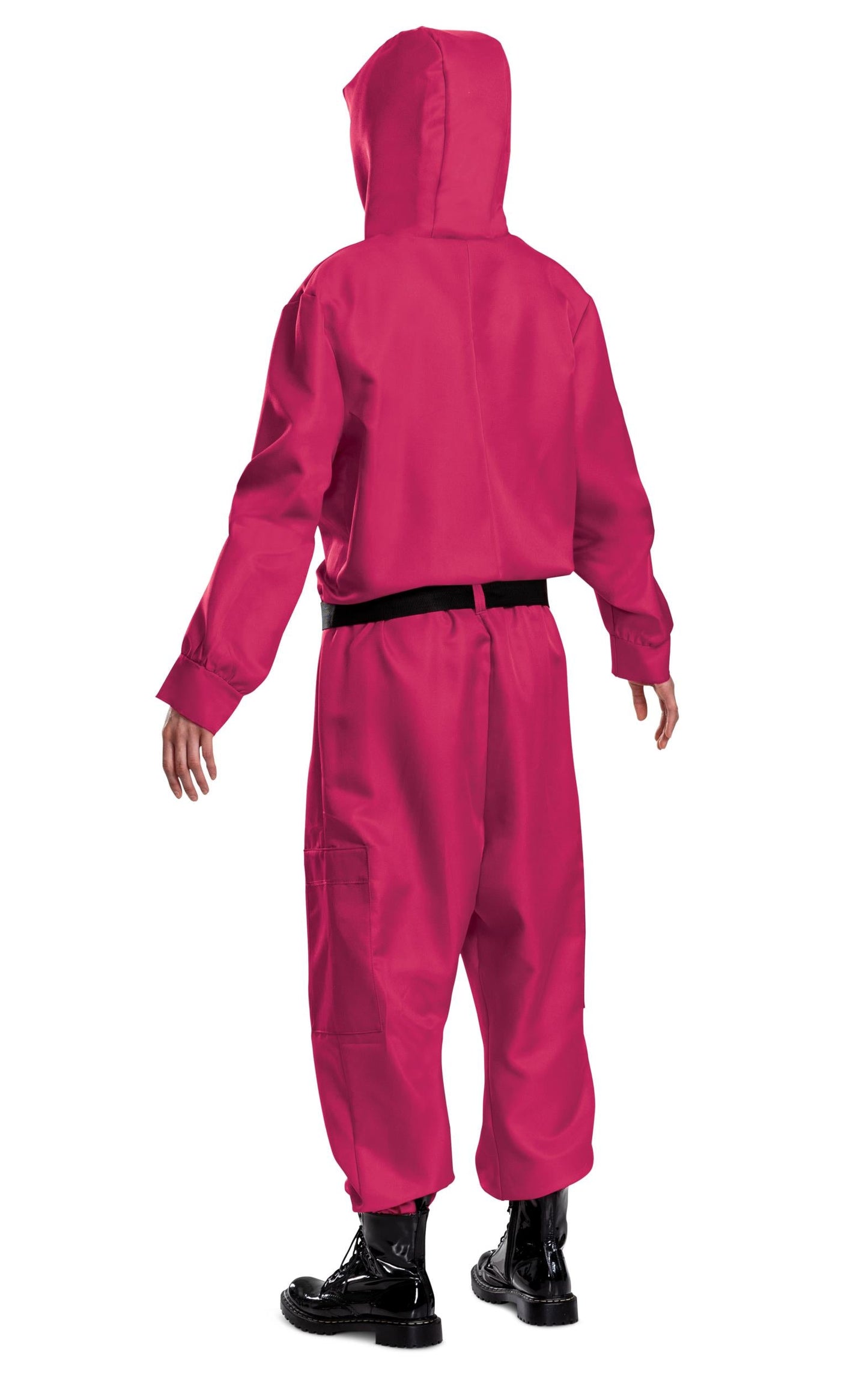 Squid Games Triangle Guard Jumpsuit and Mask Costume Adult Large/X-Large