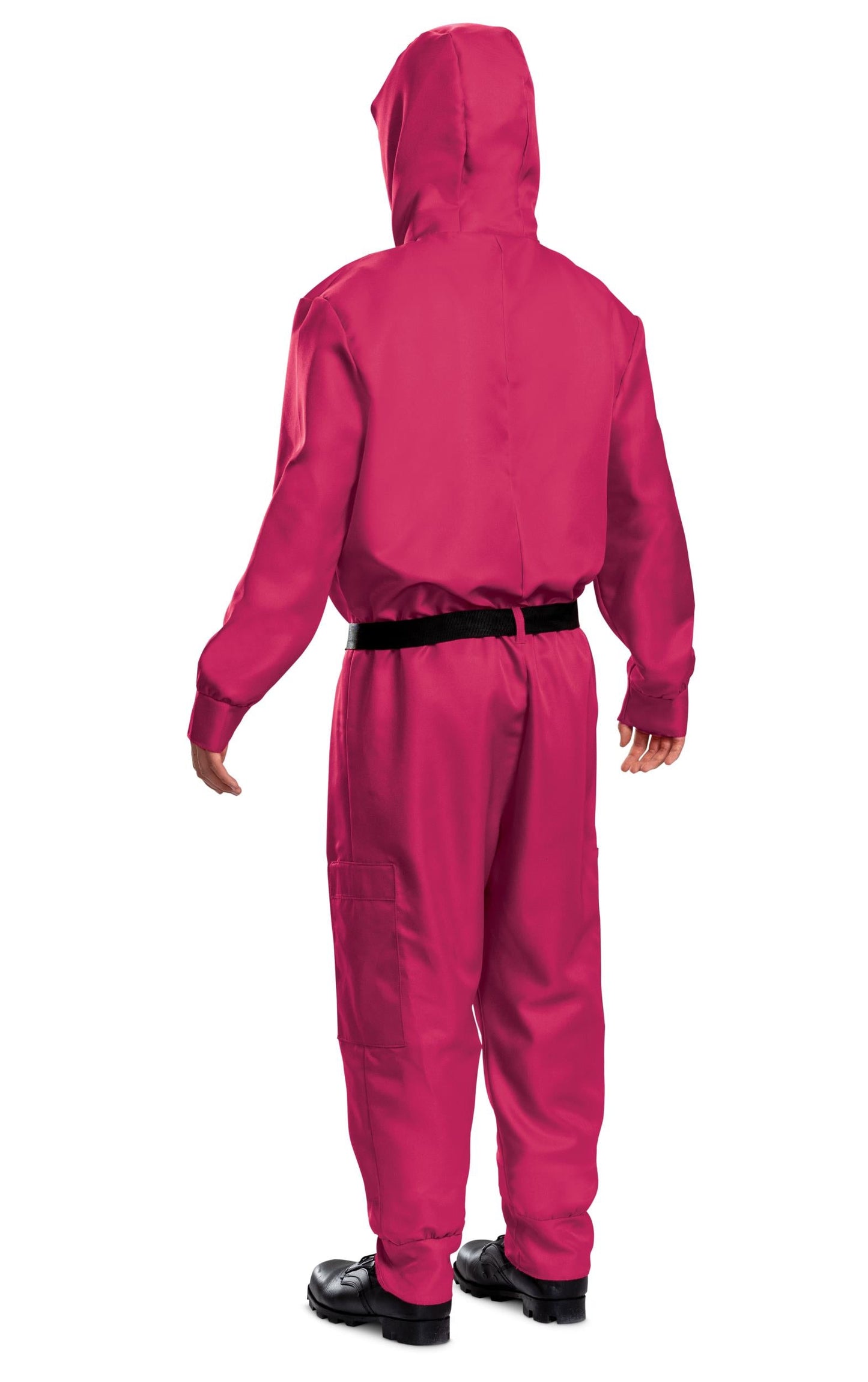 Squid Games Triangle Guard Jumpsuit and Mask Costume Adult Large/X-Large