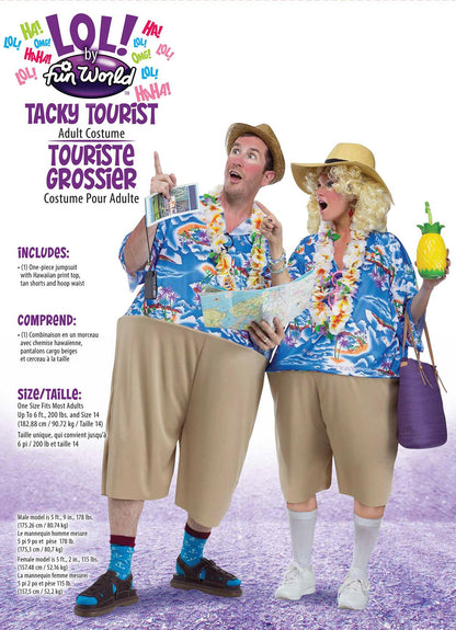 Tacky Tourist Funny Adult Unisex Couples Costume