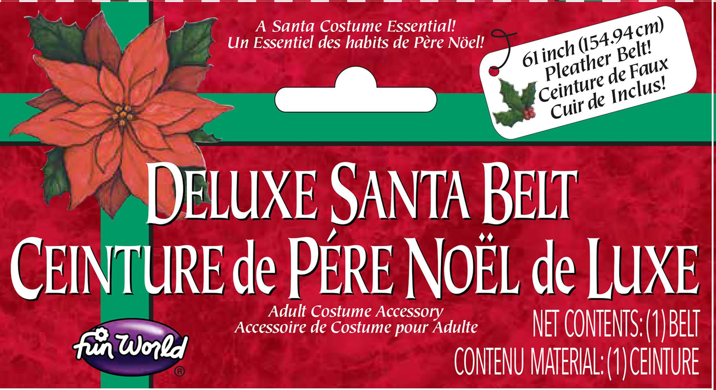 Santa or Pirate Adult Costume Belt 5" Wide 61" Long