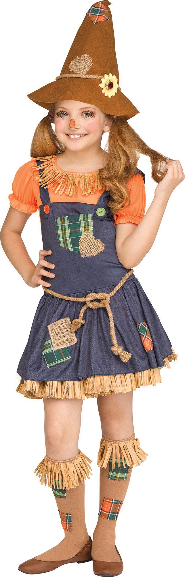 Cute Scarecrow Child Costume Size Medium 8-10