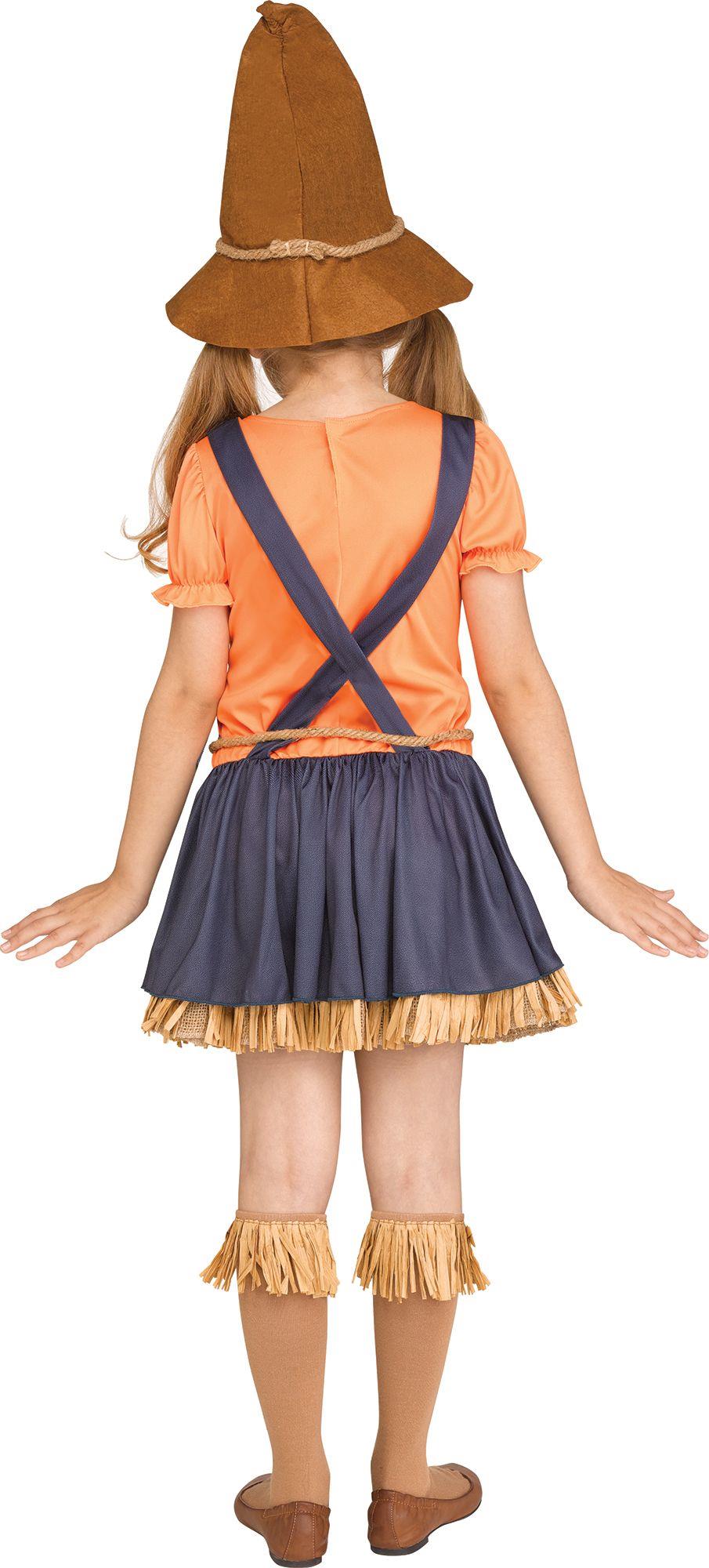 Cute Scarecrow Child Costume Size Large 12-14