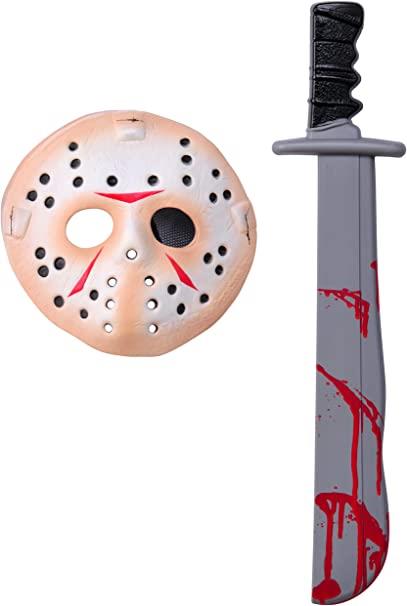 Friday the 13th Jason Mask & Machete Costume Accessory Set