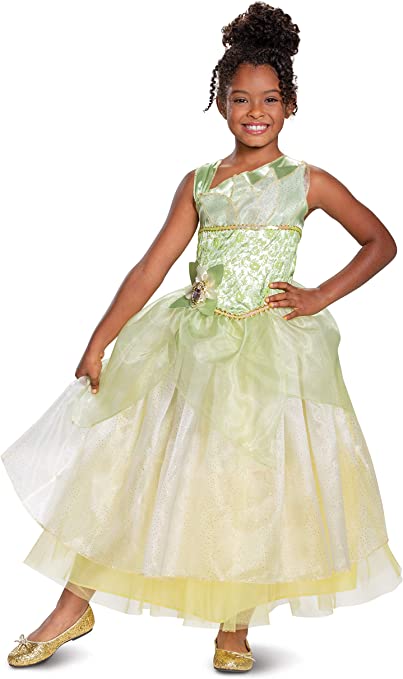 Tiana Dress Disney Princess Deluxe Toddler Costume 3T-4T
