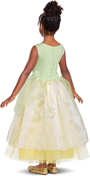 Tiana Dress Disney Princess Deluxe Toddler Costume 3T-4T