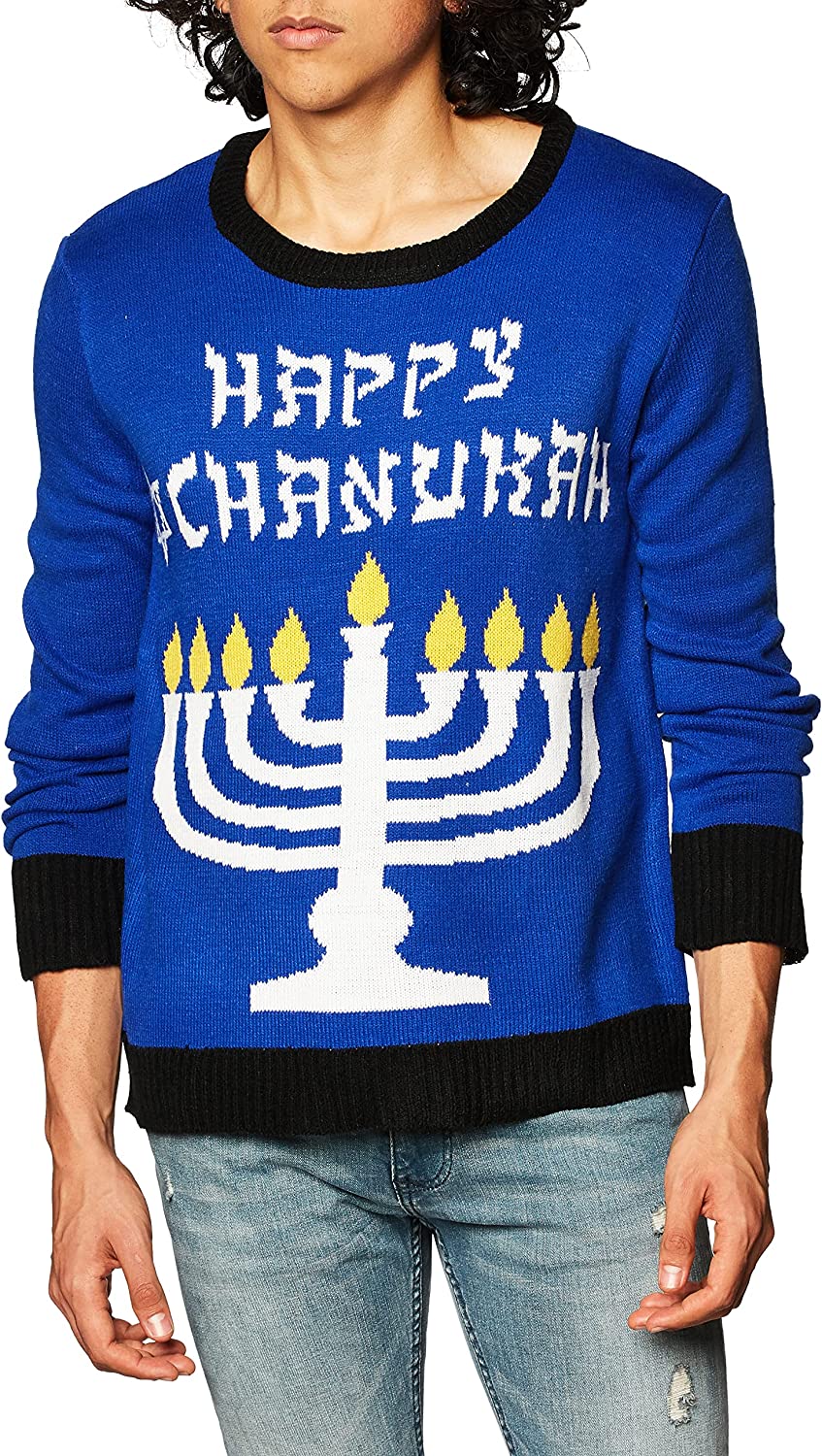 Chanukah Hanukkah Ugly Christmas Sweater Holiday Festive X-Large