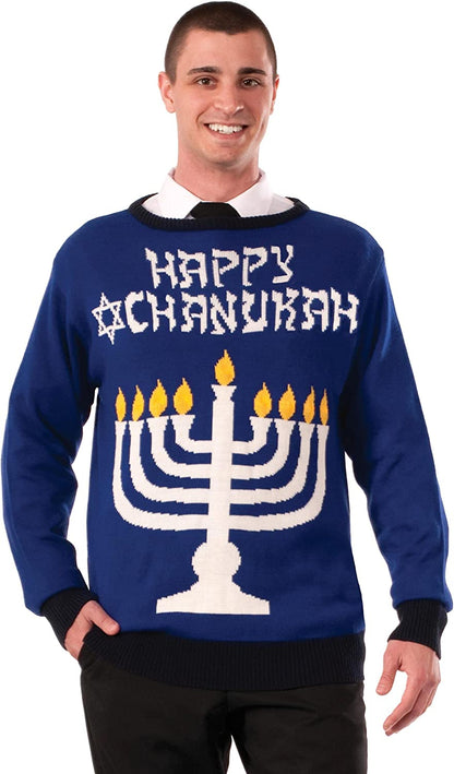 Chanukah Hanukkah Ugly Christmas Sweater Holiday Festive Medium