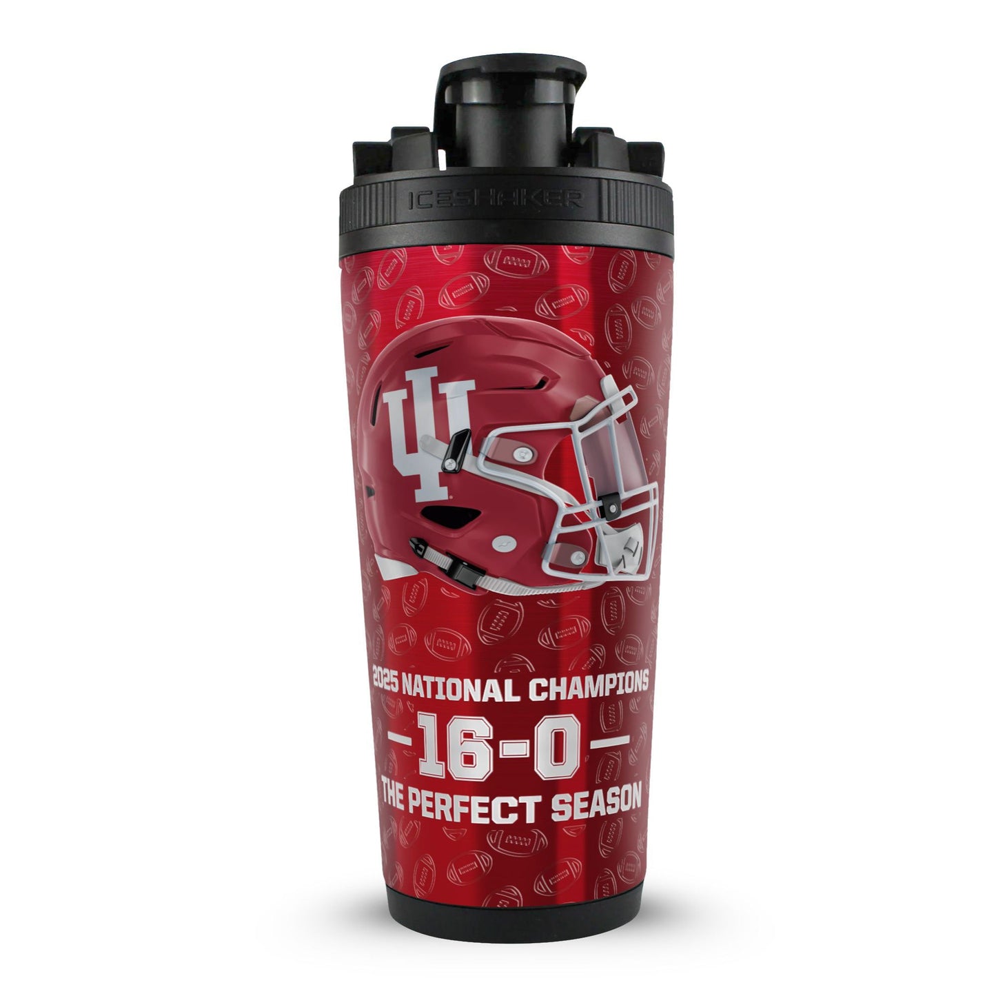 NCAA Indiana Hoosiers 2025 The Perfect Season 16-0 4D 26oz Ice Shaker Cup Officially Licensed