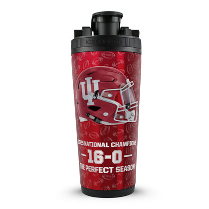 NCAA Indiana Hoosiers 2025 The Perfect Season 16-0 4D 26oz Ice Shaker Cup Officially Licensed