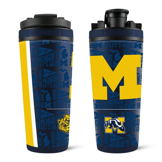 The College Vault - Michigan Wolverines 4D Ice Shaker Cup Officially Licensed