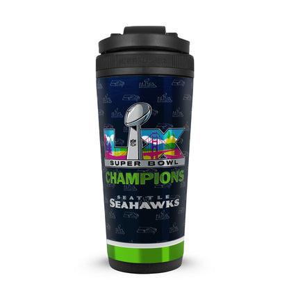 Seattle Seahawks Superbowl LX Champions 26oz Ice Shaker Cup Officially Licensed
