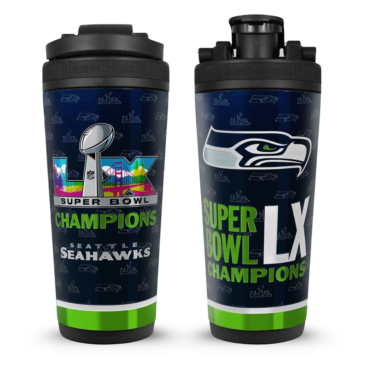 Seattle Seahawks Superbowl LX Champions 26oz Ice Shaker Cup Officially Licensed