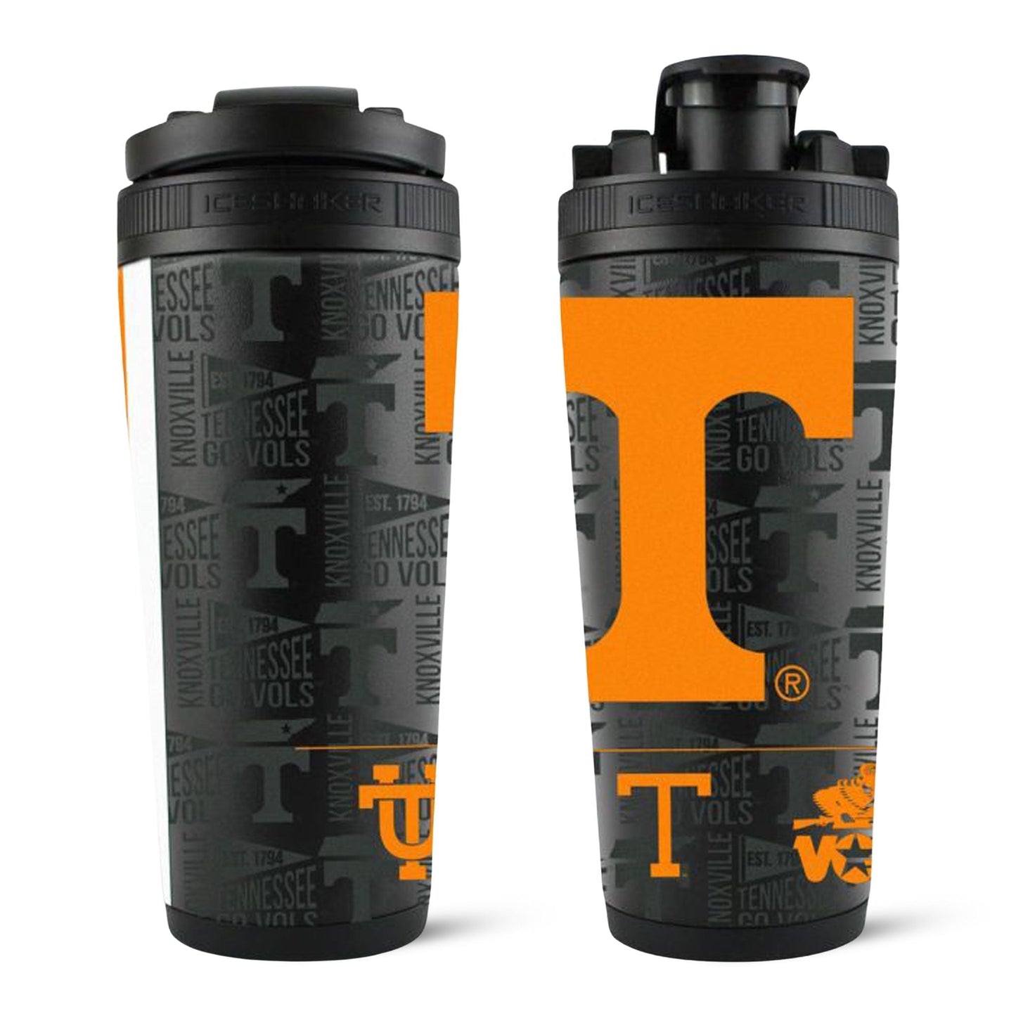 The College Vault: Tennessee Volunteers 4D Ice Shaker Cup Officially Licensed - Black