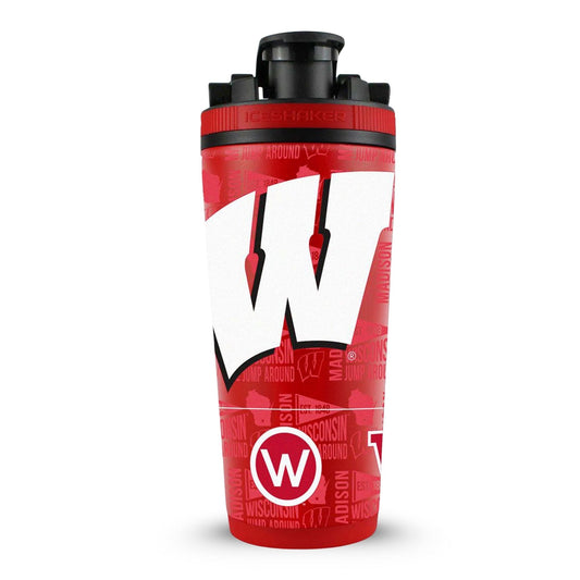The College Vault - Wisconsin Badgers 4D Ice Shaker Cup Officially Licensed
