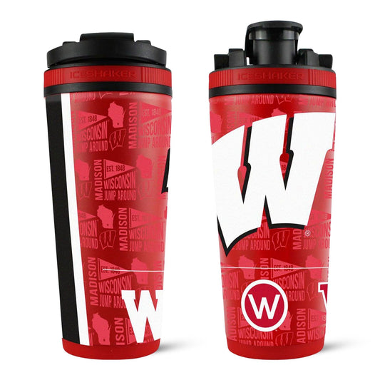 The College Vault - Wisconsin Badgers 4D Ice Shaker Cup Officially Licensed