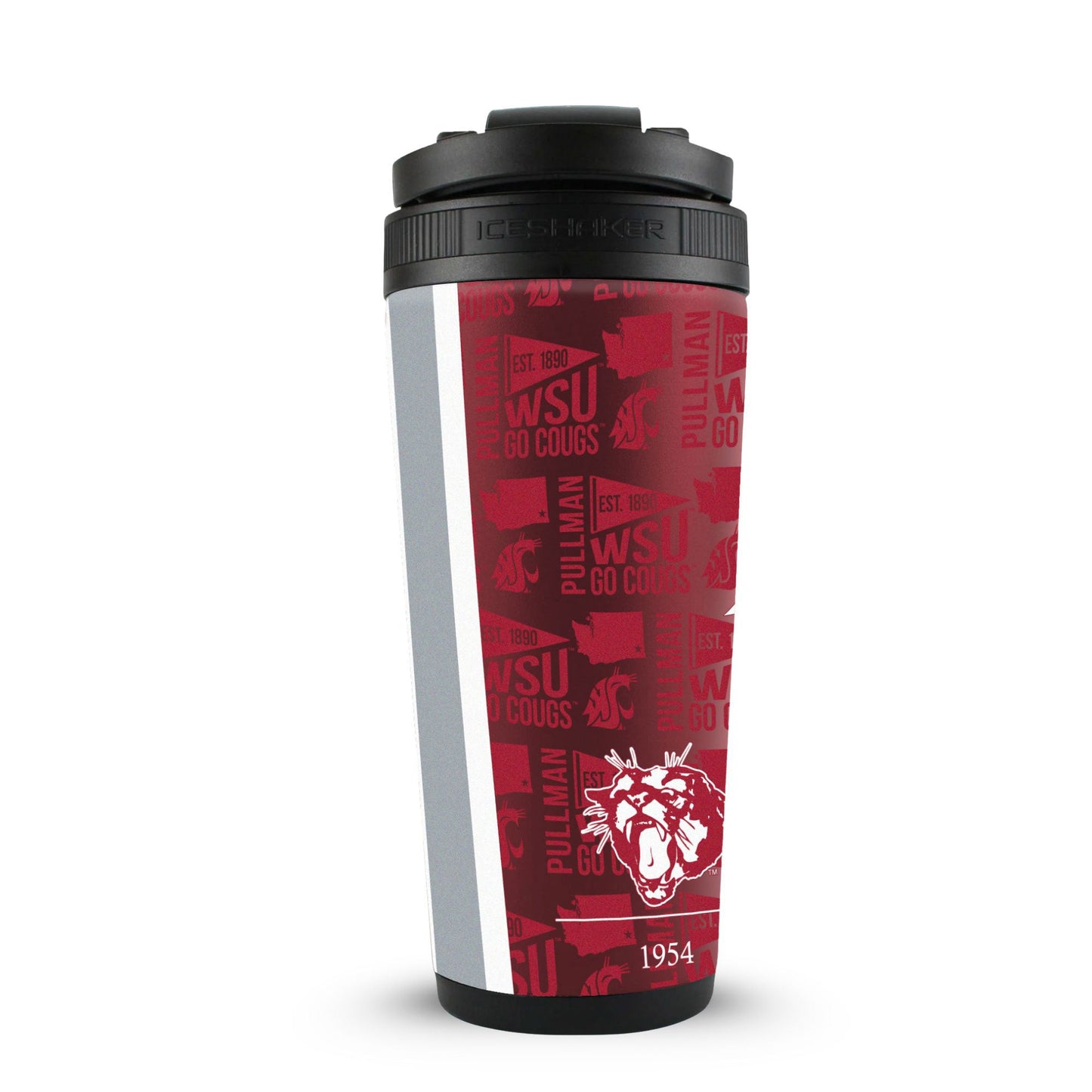 The College Vault - Washington State Cougars 4D Ice Shaker Cup Officially Licensed