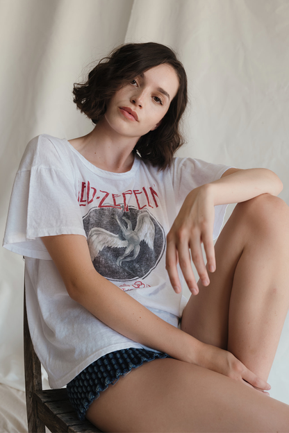 Led Zeppelin Swan 1968 Tee Womens T Shirt White