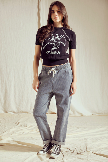 Led Zeppelin Short Sleeve Icarus Womens Raglan T Shirt Black