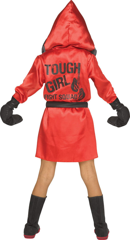 Tough Girl Red Boxer Child Costume Size Large 12-14