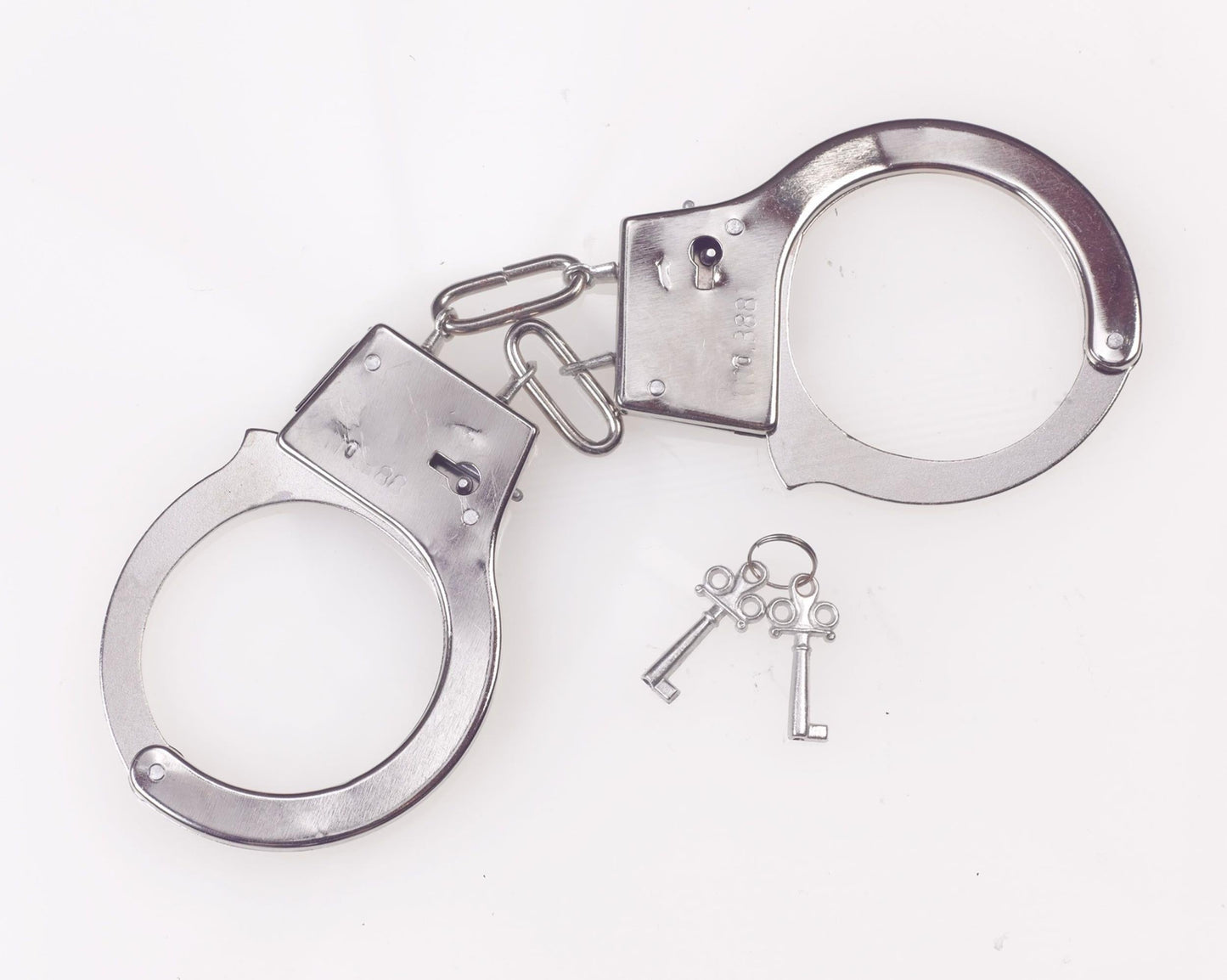Metal Handcuffs Fake Costume Accessory with Keys
