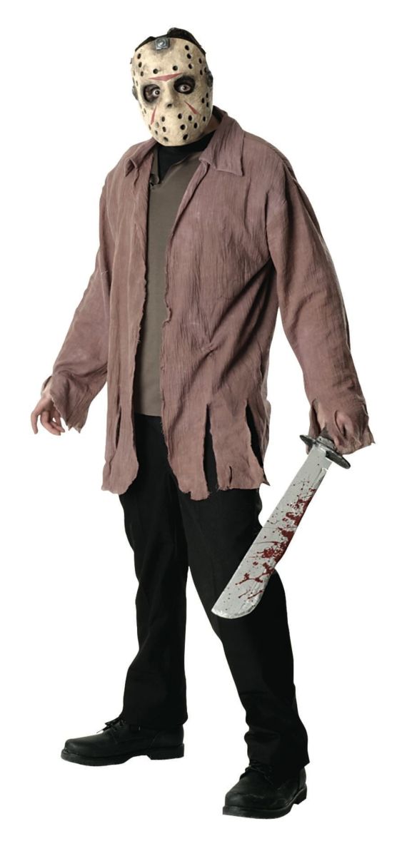 Adult Jason Voorhees Jacket with Inset Shirt and Mask X-Large