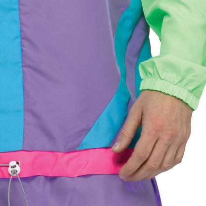 Hip 80's Retro Sweat Track Suit Adult Mens Costume Plus Size