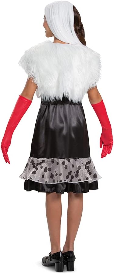 Cruella Black Dress Costume for Tweens Live Action Movie Large 10-12