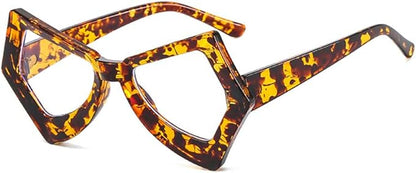 Vintage Polygon Irregular Cat Eye Adult Clear Blue Light Blocking Glasses