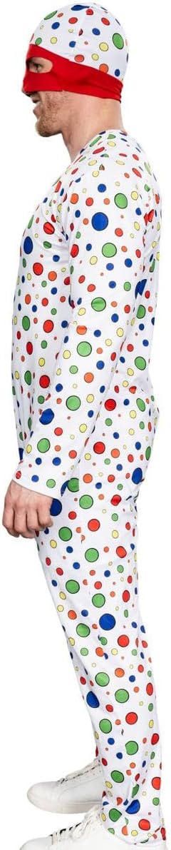 Polka-Dot Man Cosplay Halloween Cosplay Costume Jumpsuit and Mask Hat Set
