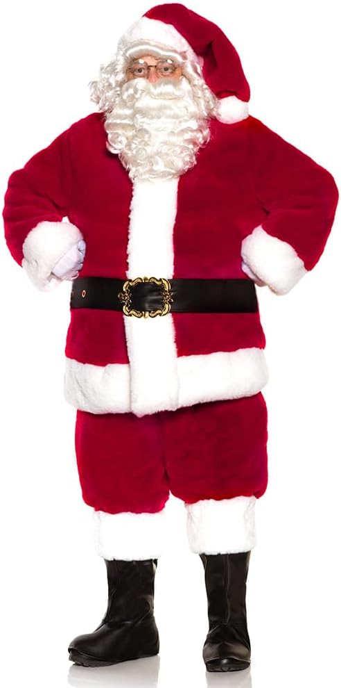 Luxurious Ultra Plush Professional Santa Claus Men's Costume