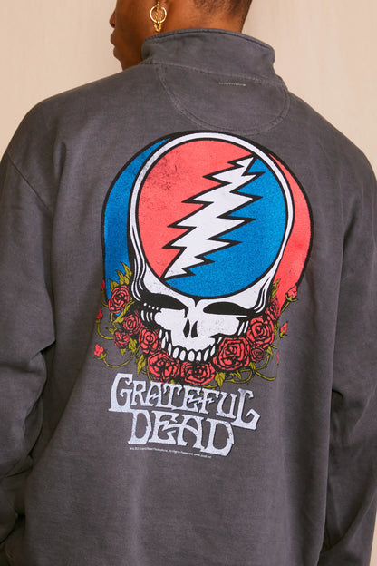 Grateful Dead Zip Mens Sweatshirt Vintage Black