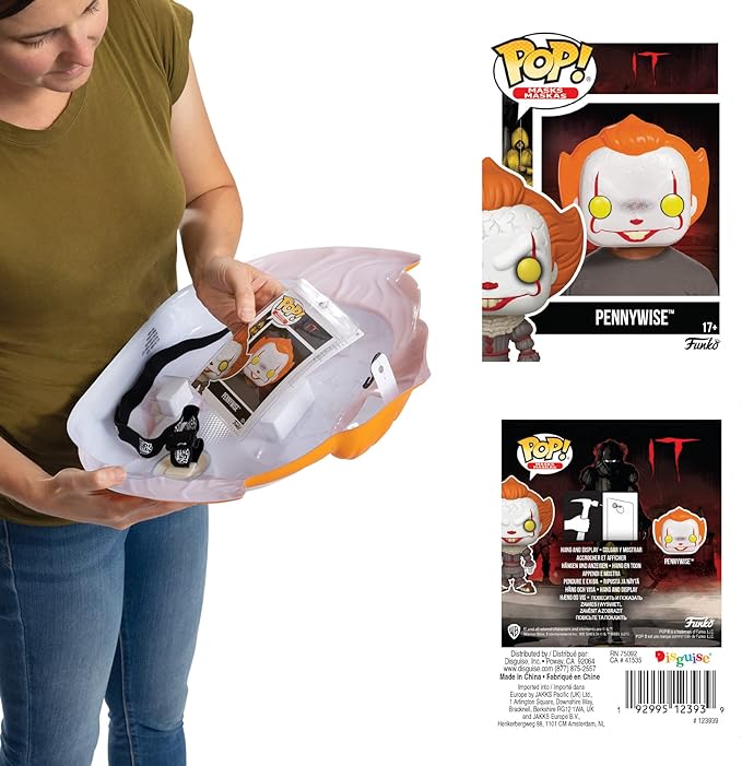 Pop! Funko Pennywise It Vacuform Plastic Adult Mask