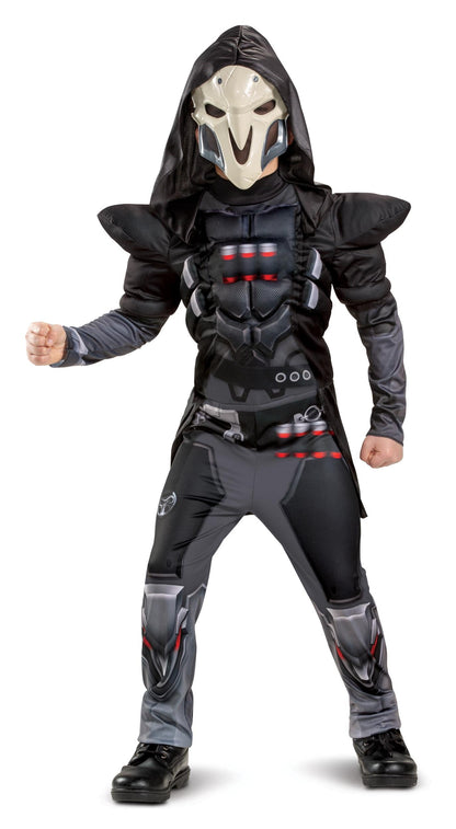 Overwatch Reaper Muscle Jumpsuit Child Costume Small 4-6