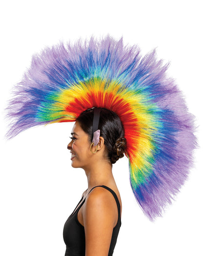 Trolls Barb Mohawk Rainbow Deluxe Wig Halloween Costume Accessory