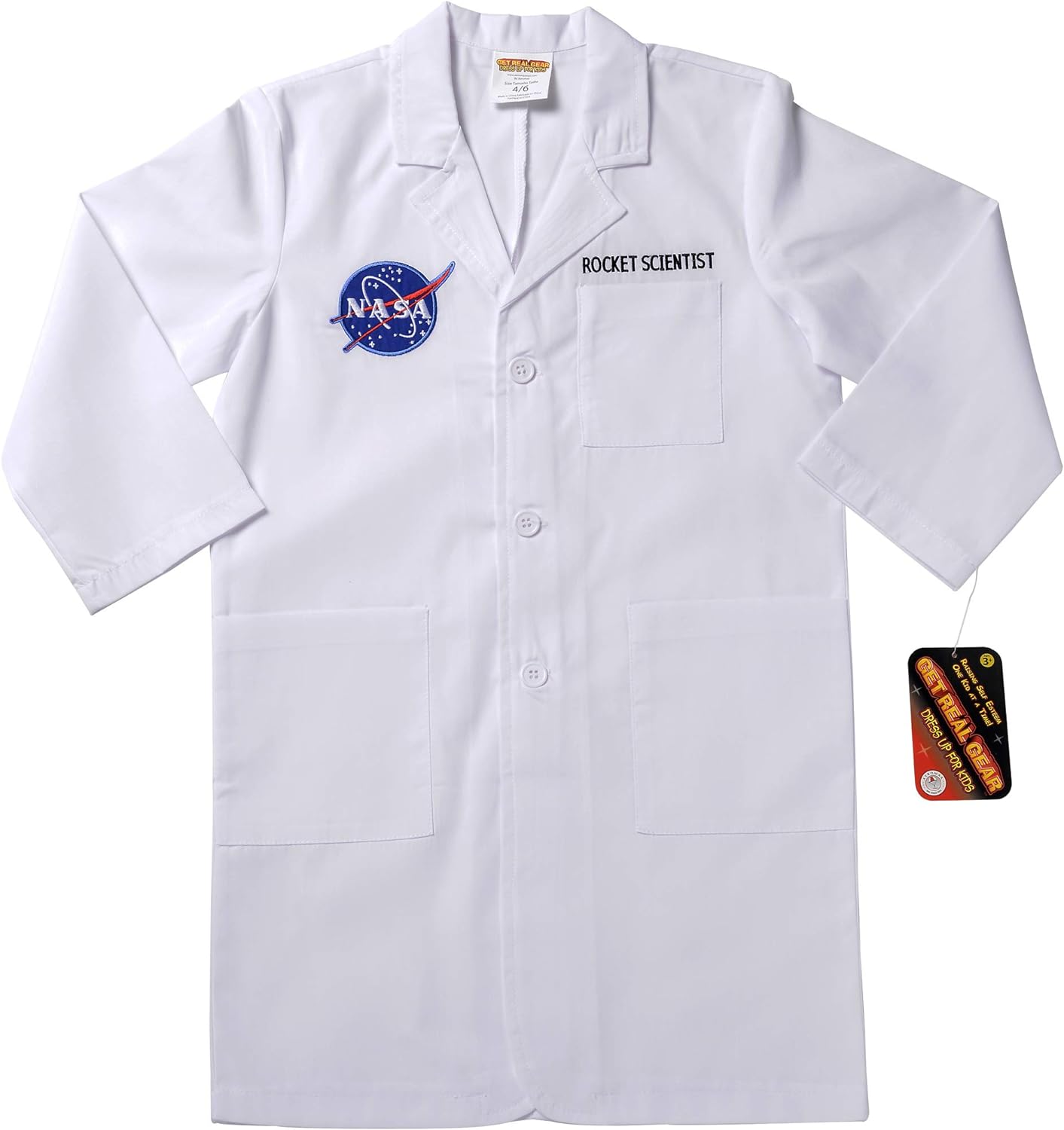 NASA Rocket Scientist Costume Lab Coat Size 6-8