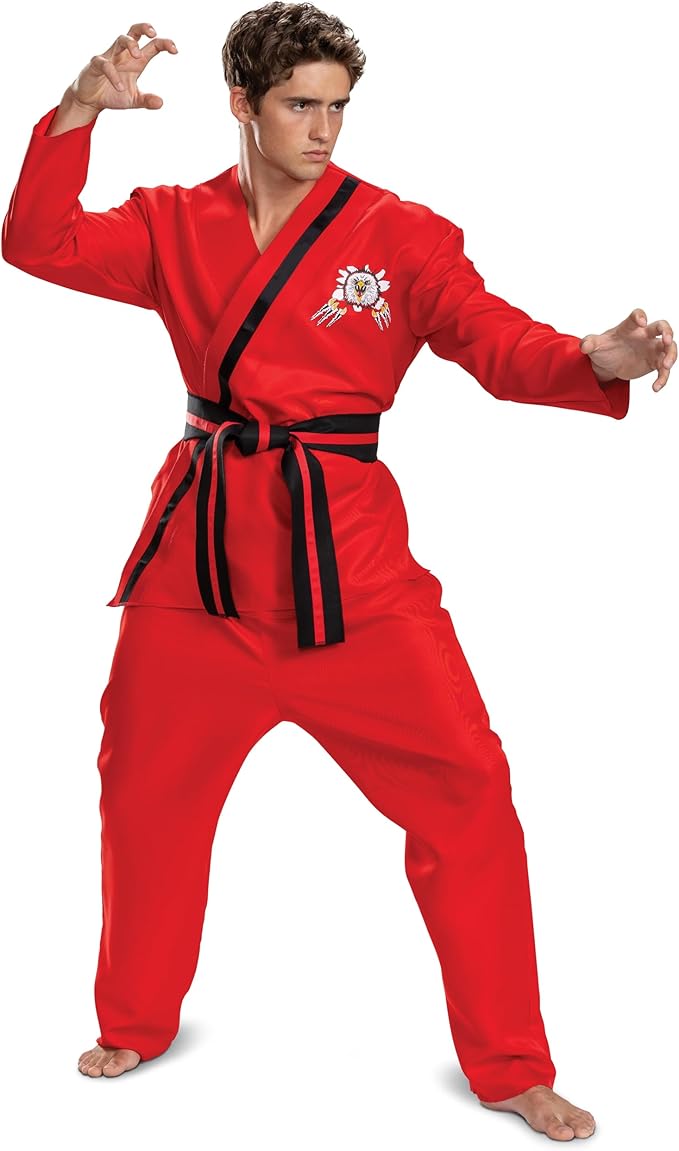 Eagle Fang Cobra Kai Karate Gi Red Classic Costume Adult Large/X-Large