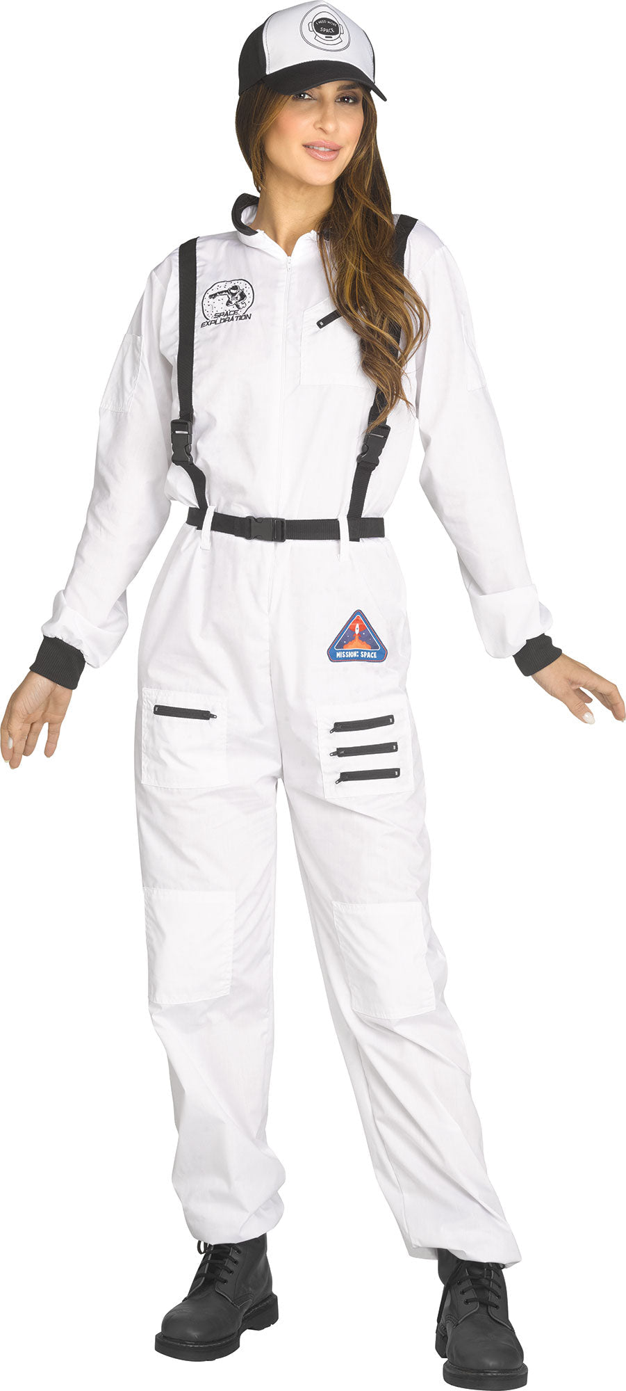 Astronaut NASA White Jumpsuit Adult Costume Large 12-14
