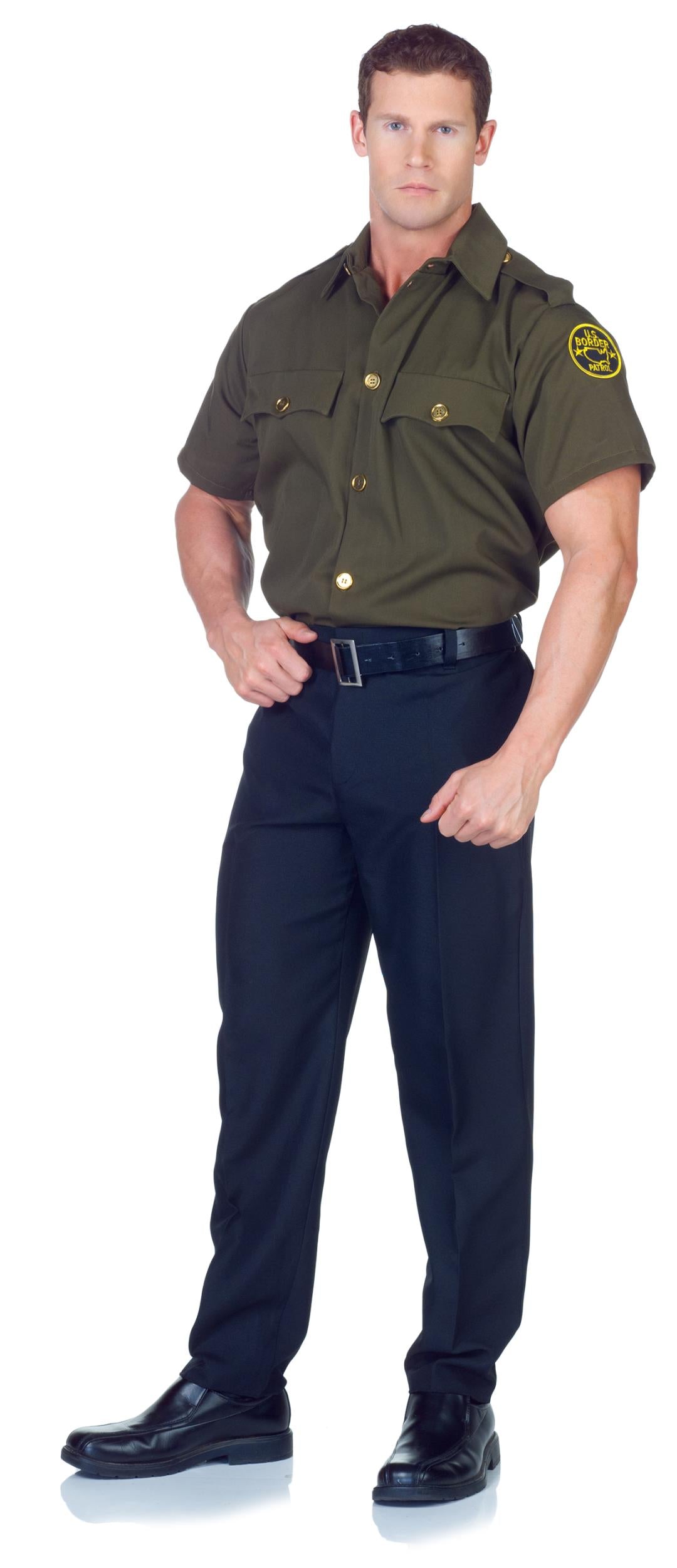 Border Patrol Brown Shirt Adult Costume Size XX-Large