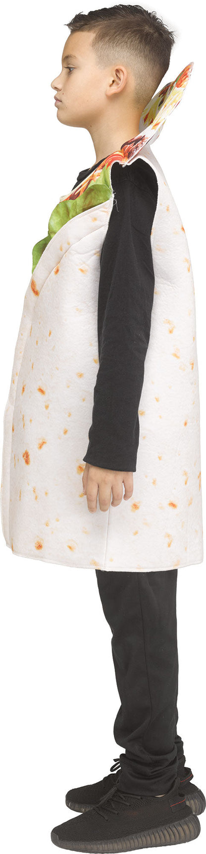 Festive Screen Print Burrito Child Mexican Food Costume