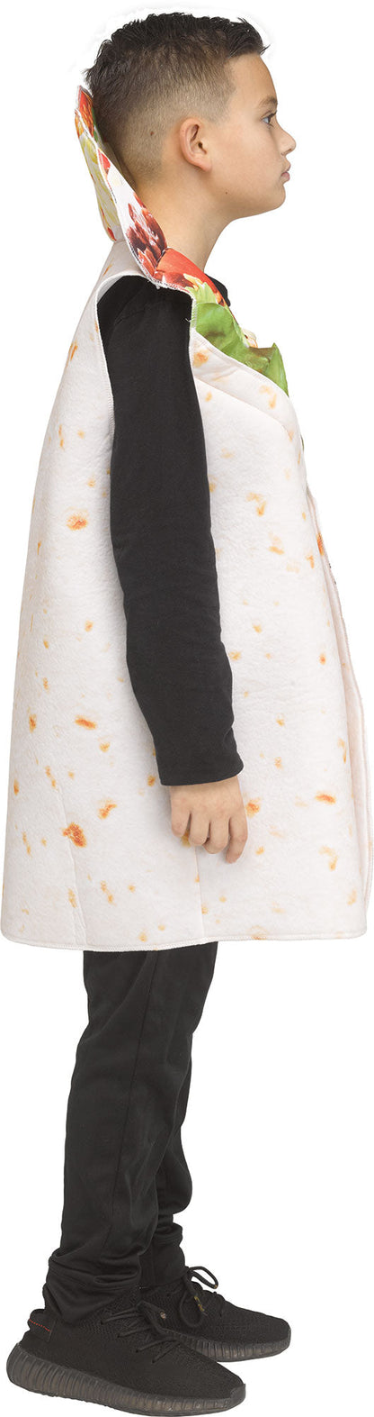 Festive Screen Print Burrito Child Mexican Food Costume