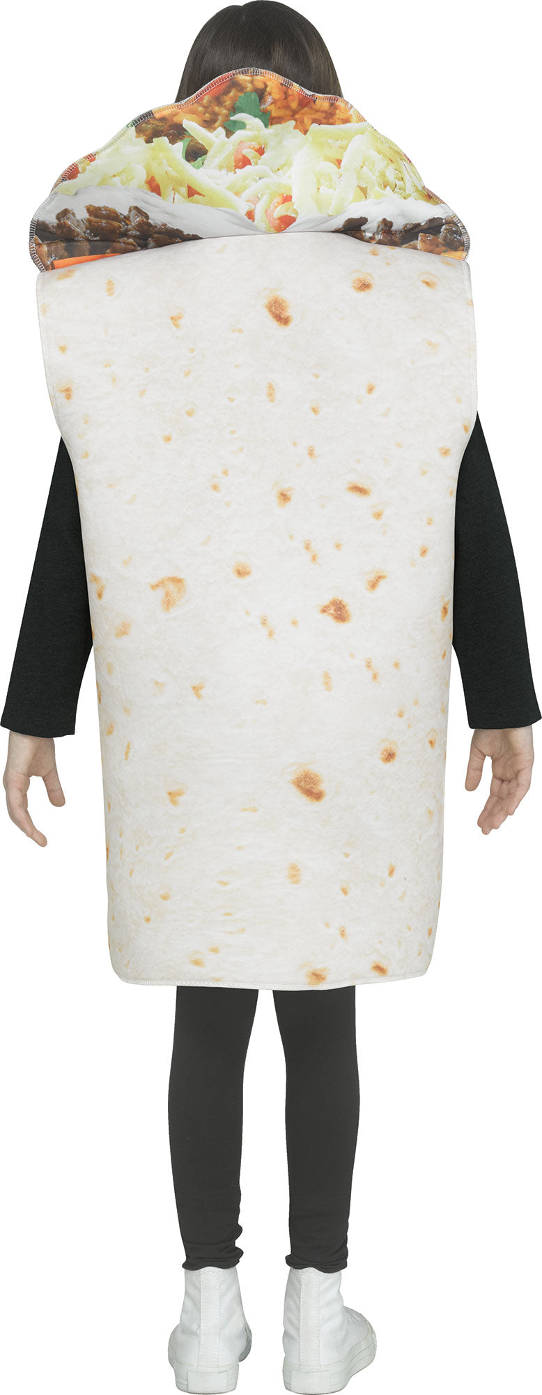 Festive Screen Print Burrito Child Mexican Food Costume