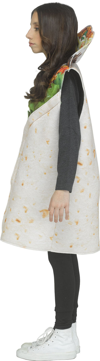 Festive Screen Print Burrito Child Mexican Food Costume