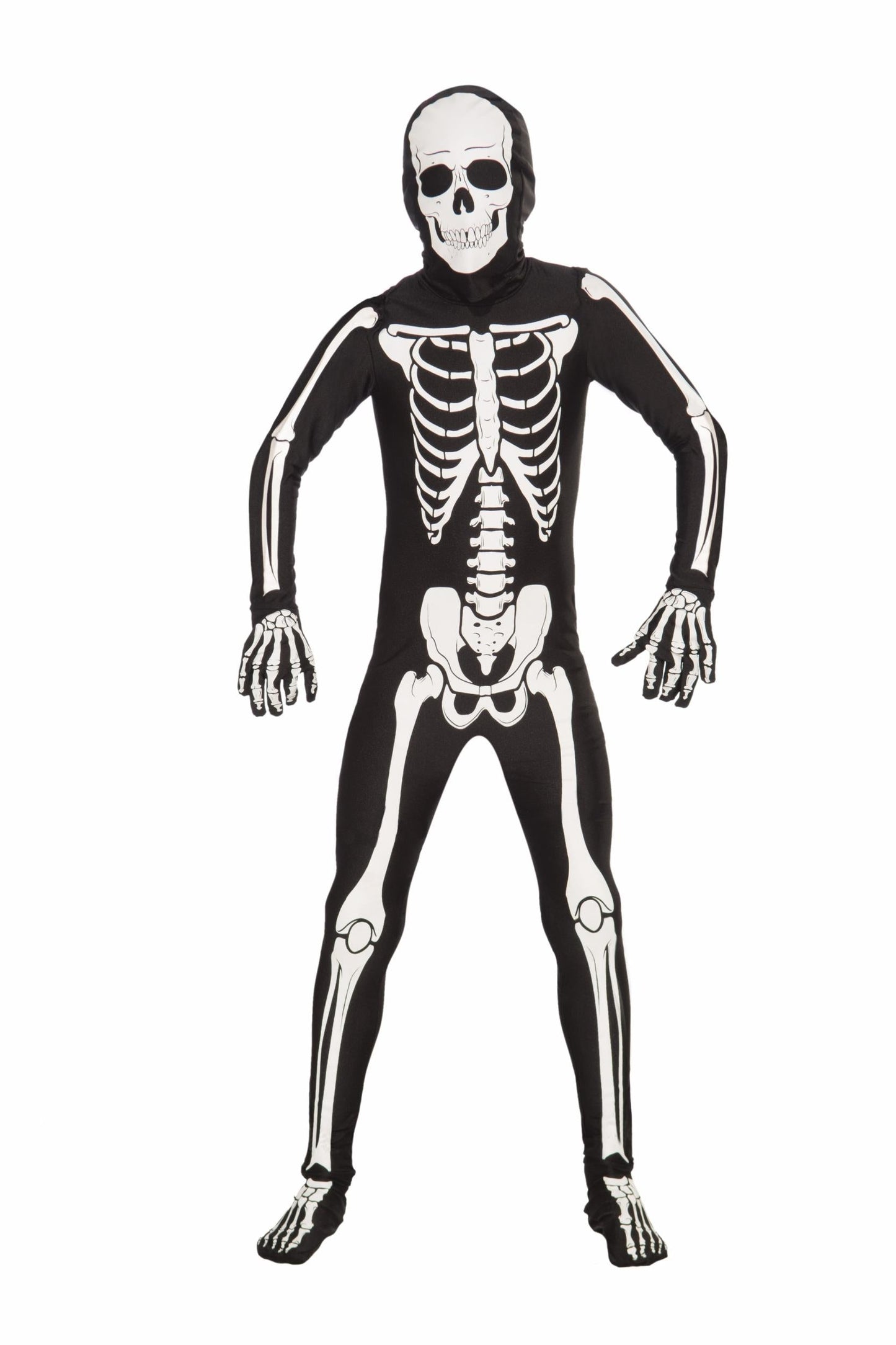 I'm Invisible Bone Skeleton Skin Suit Costume Child Large 10-12