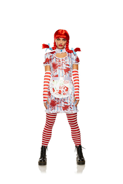 Evil Fast Food Wendy Girl Dress Adult Costume Small 4-6