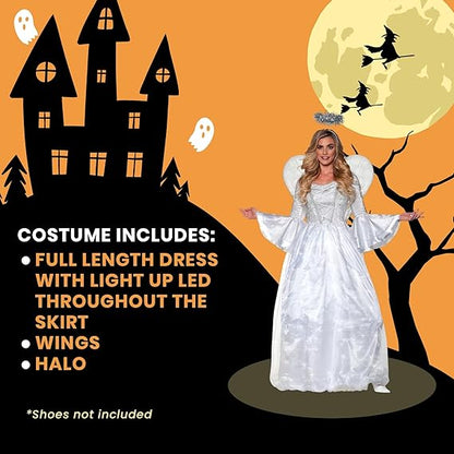 Heavenly Angel Light Up Adult Women's Costume Medium 8-10