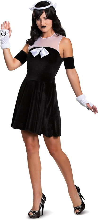 Alice Angel Bendy and The Ink Machine Deluxe Costume Dress for Women Small 4-6