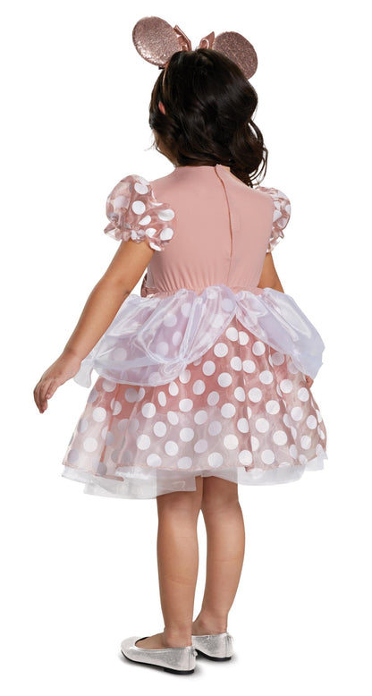 Disney Minnie Mouse Rose Gold Dress Girls Classic Child Costume Toddler 2T
