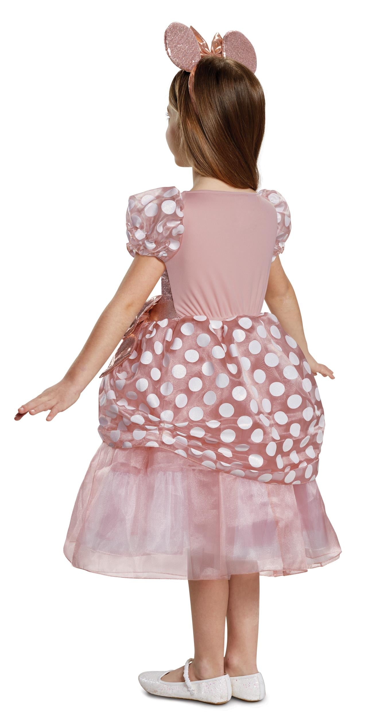 Disney Minnie Mouse Rose Gold Deluxe Child Costume Toddler X-Small 3T-4T