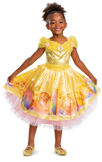 Disney Belle Beauty and the Beast Deluxe Child Dress Girls Costume Small 4-6
