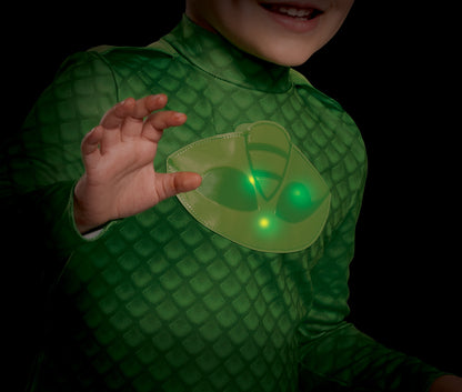 Gekko Deluxe Megasuit PJ Masks With Lights Toddler Costume Small 4-6